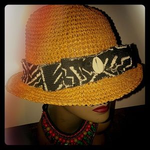 Unique, One-of-A-Kind Afrocentric Raffia Hat